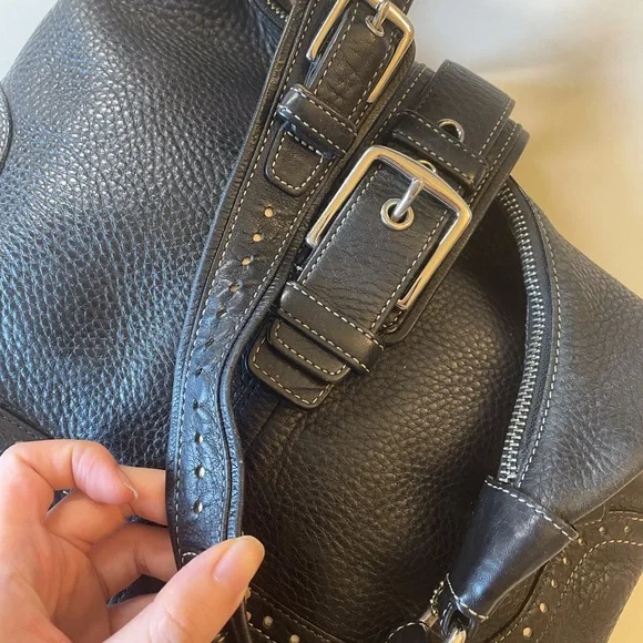 Vintage Coach Black Leather Shoulder Bag 5054 - Picture 9 of 9